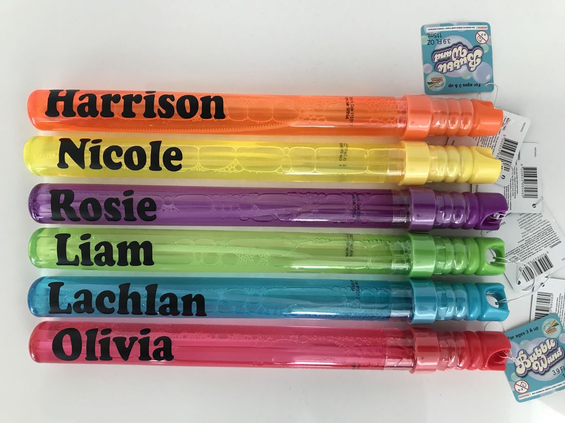 Personalised Bubble Wand Labels