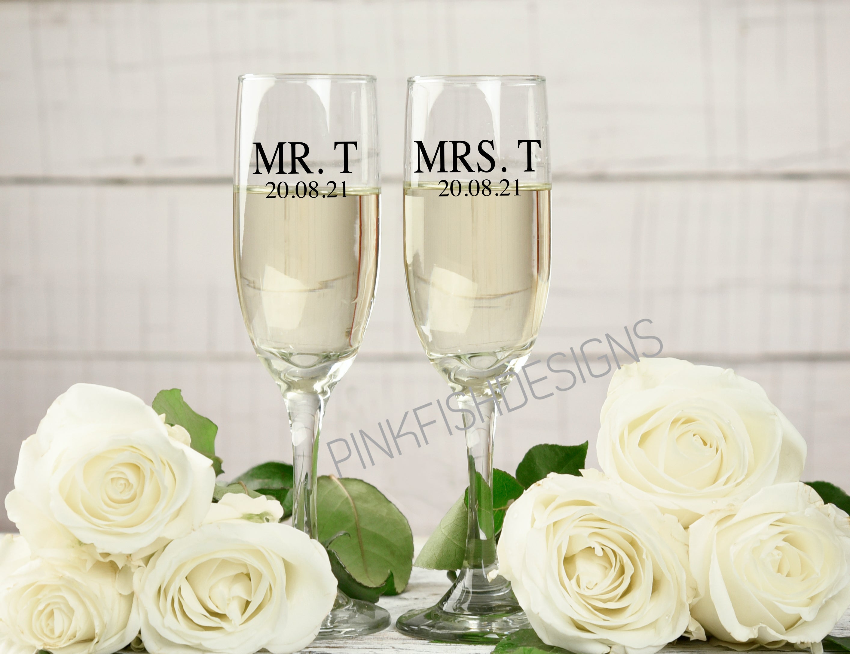 "They Said I Do" Champagne Glass Set