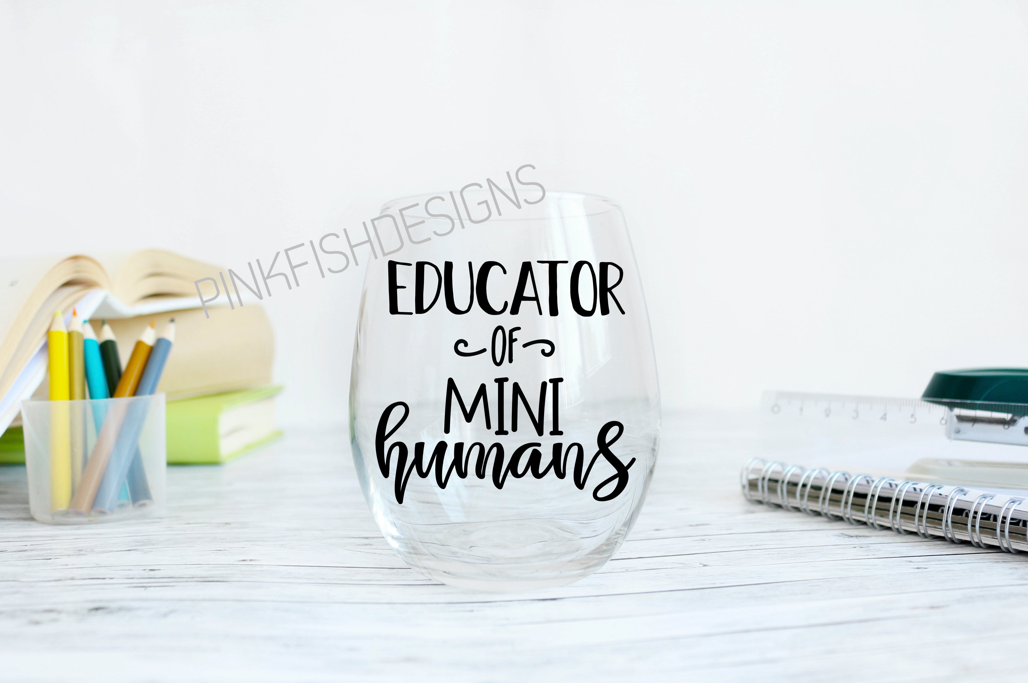 Teachers Mini Humans Stemless Wine Glass