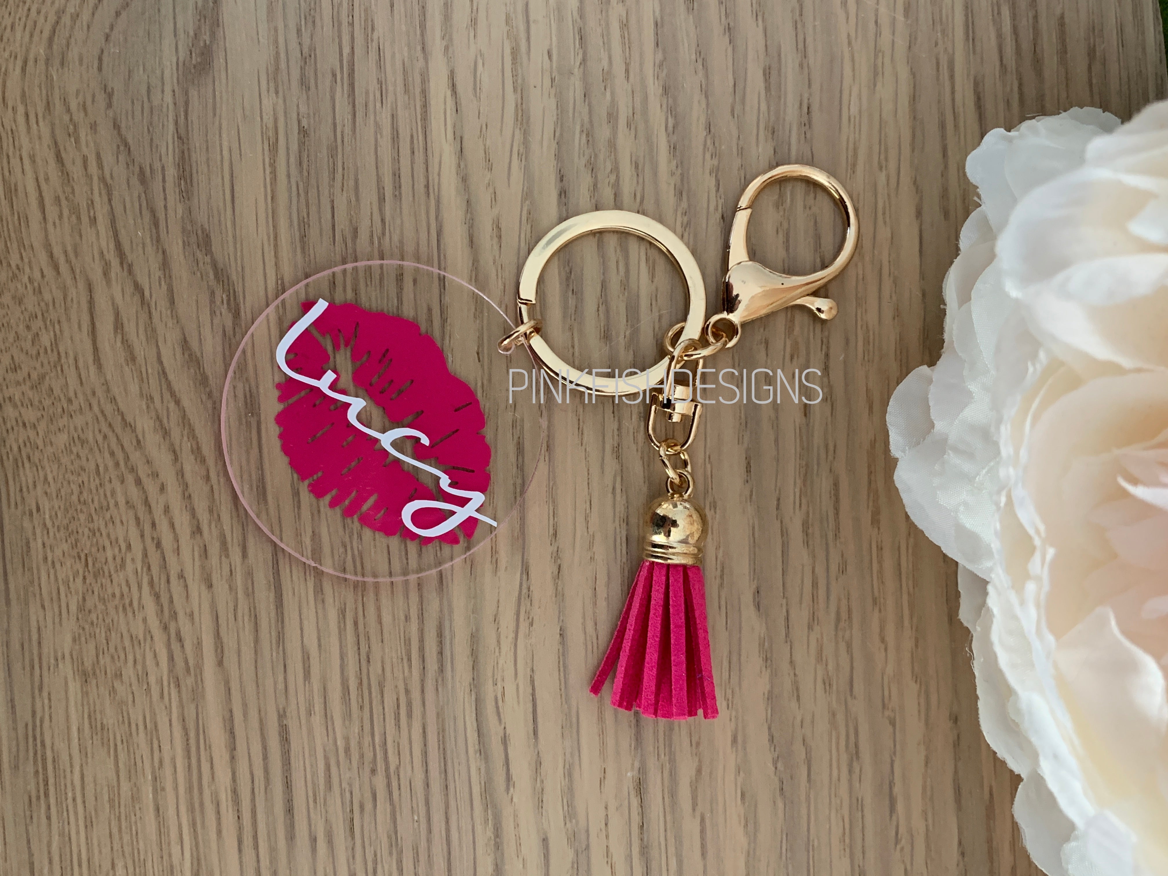 Personalised Lips Keyring