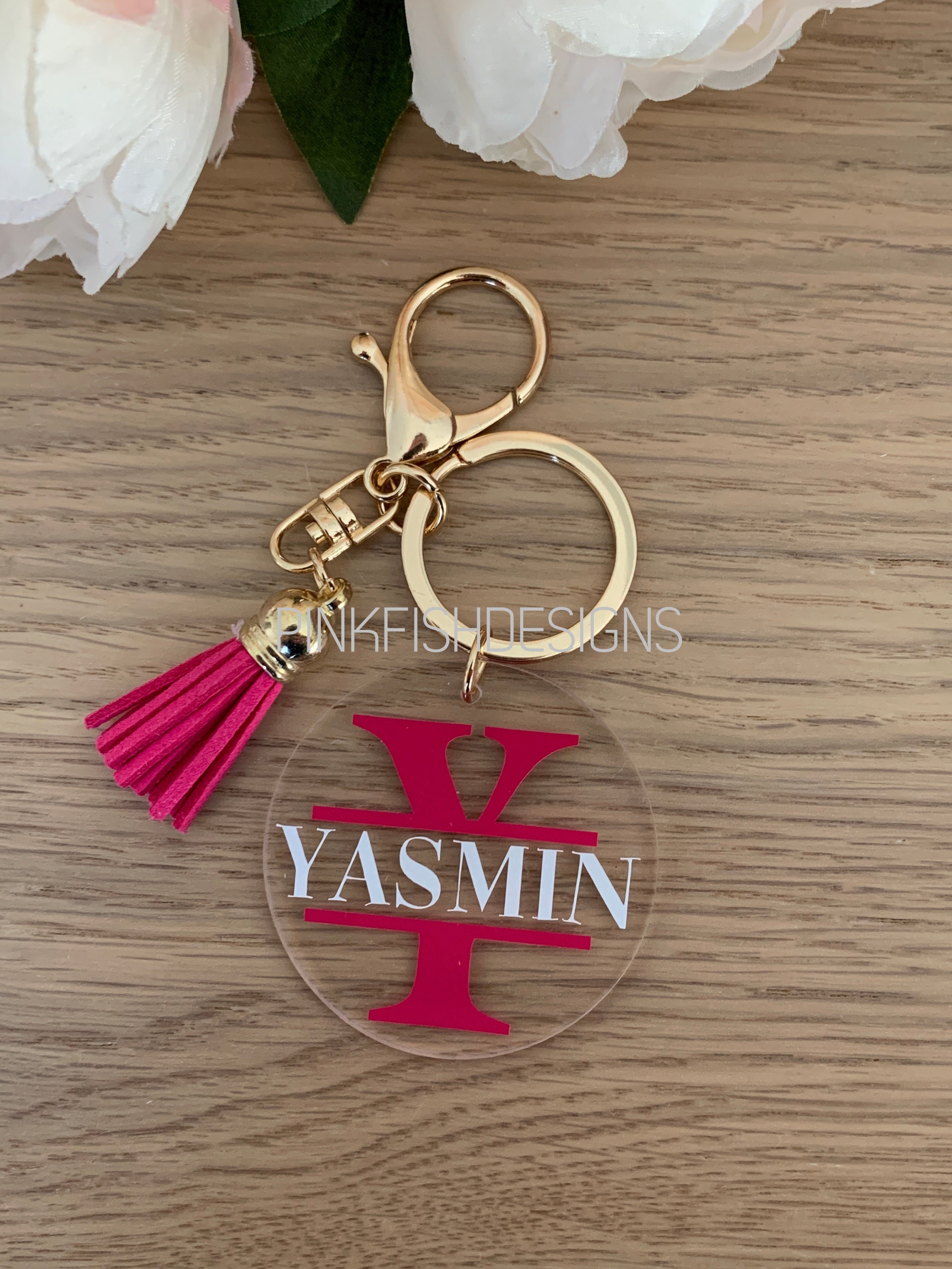Personalised Yasmin Keyring