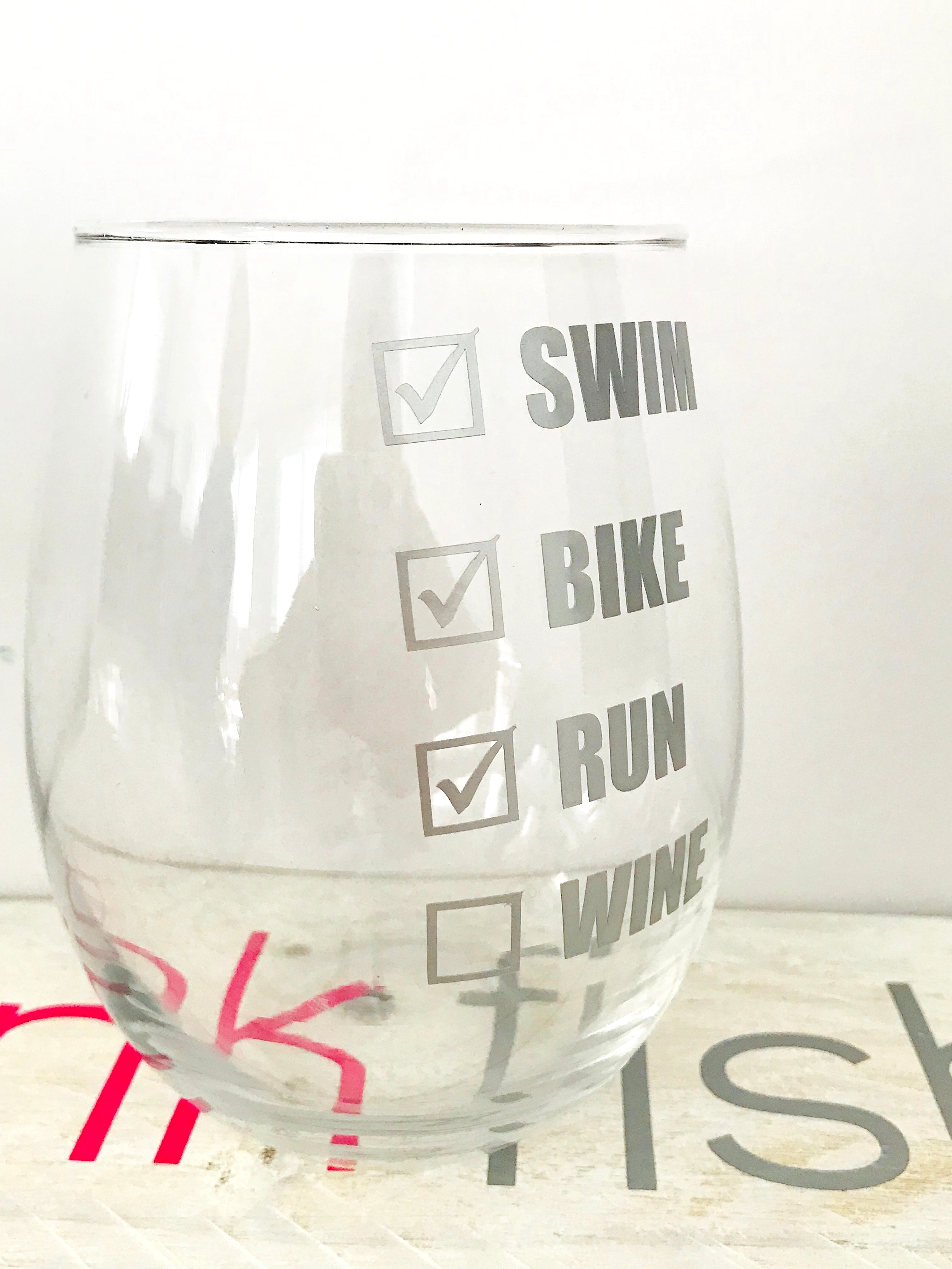 Triathlon Stemless Glass