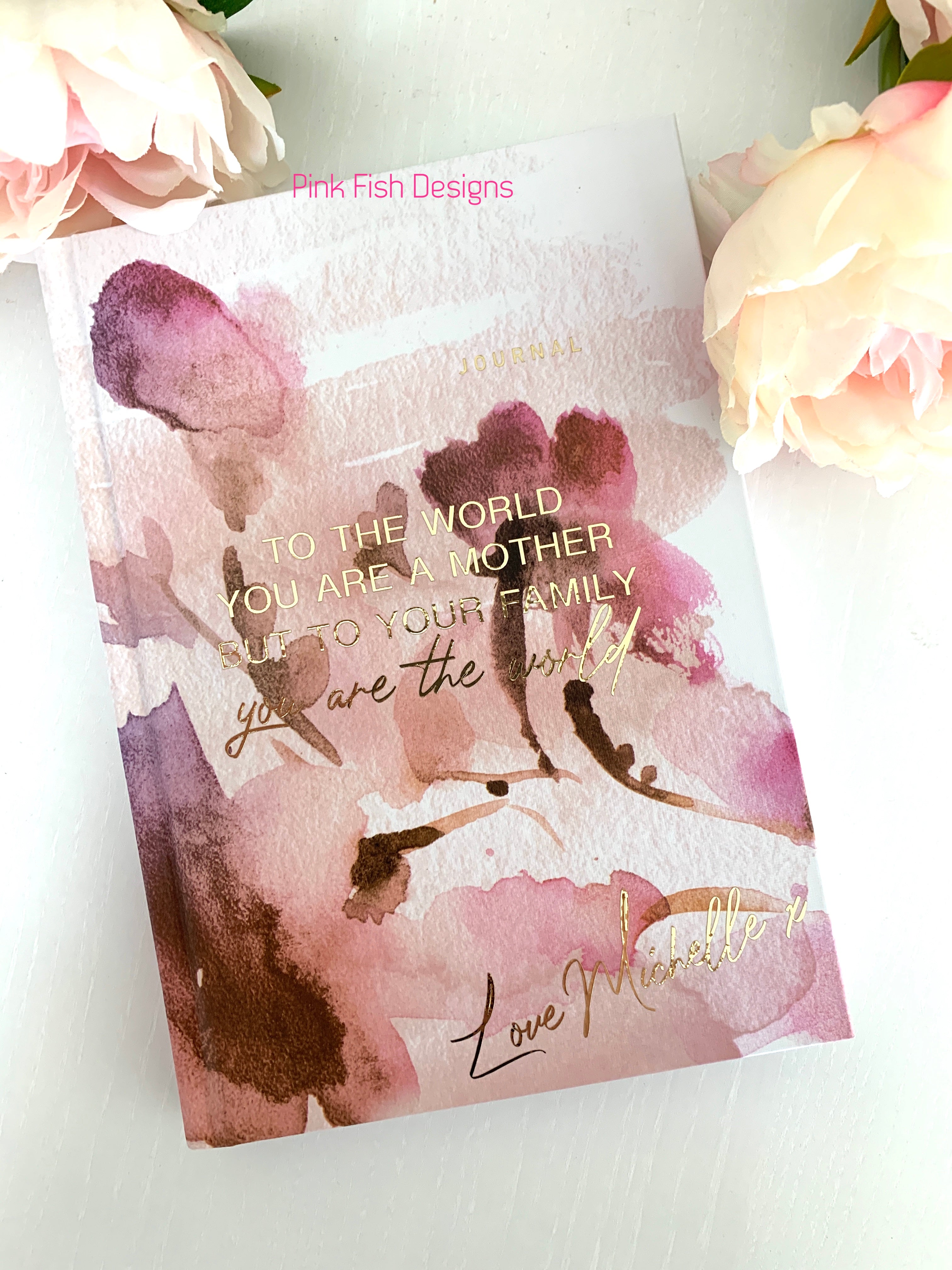 Adorable Personalised A5 Floral Notebook