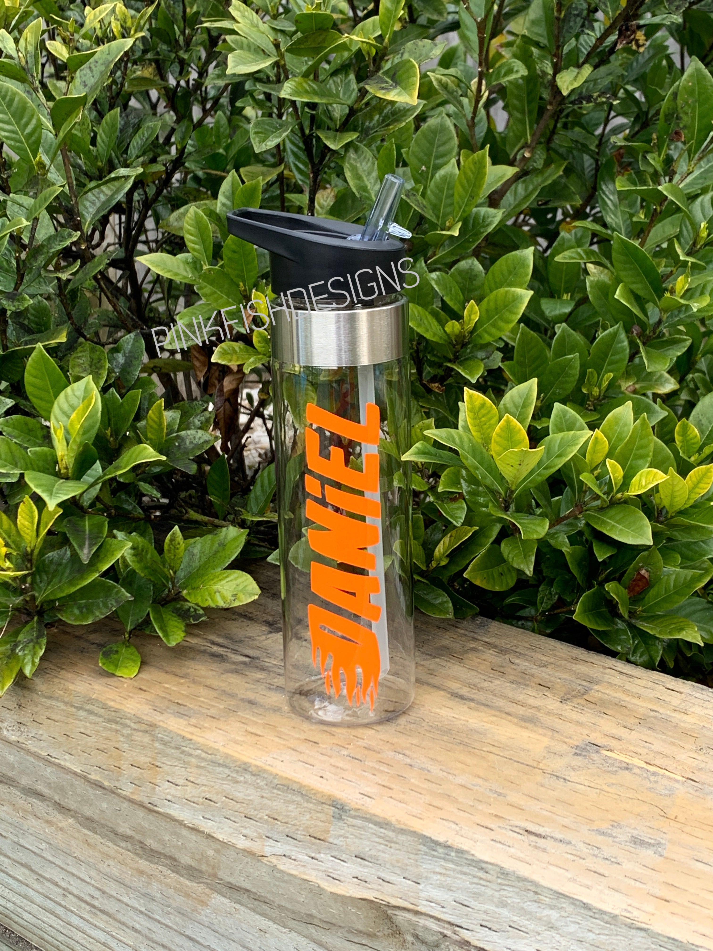 Personalised Flaming Cars Water Bottle