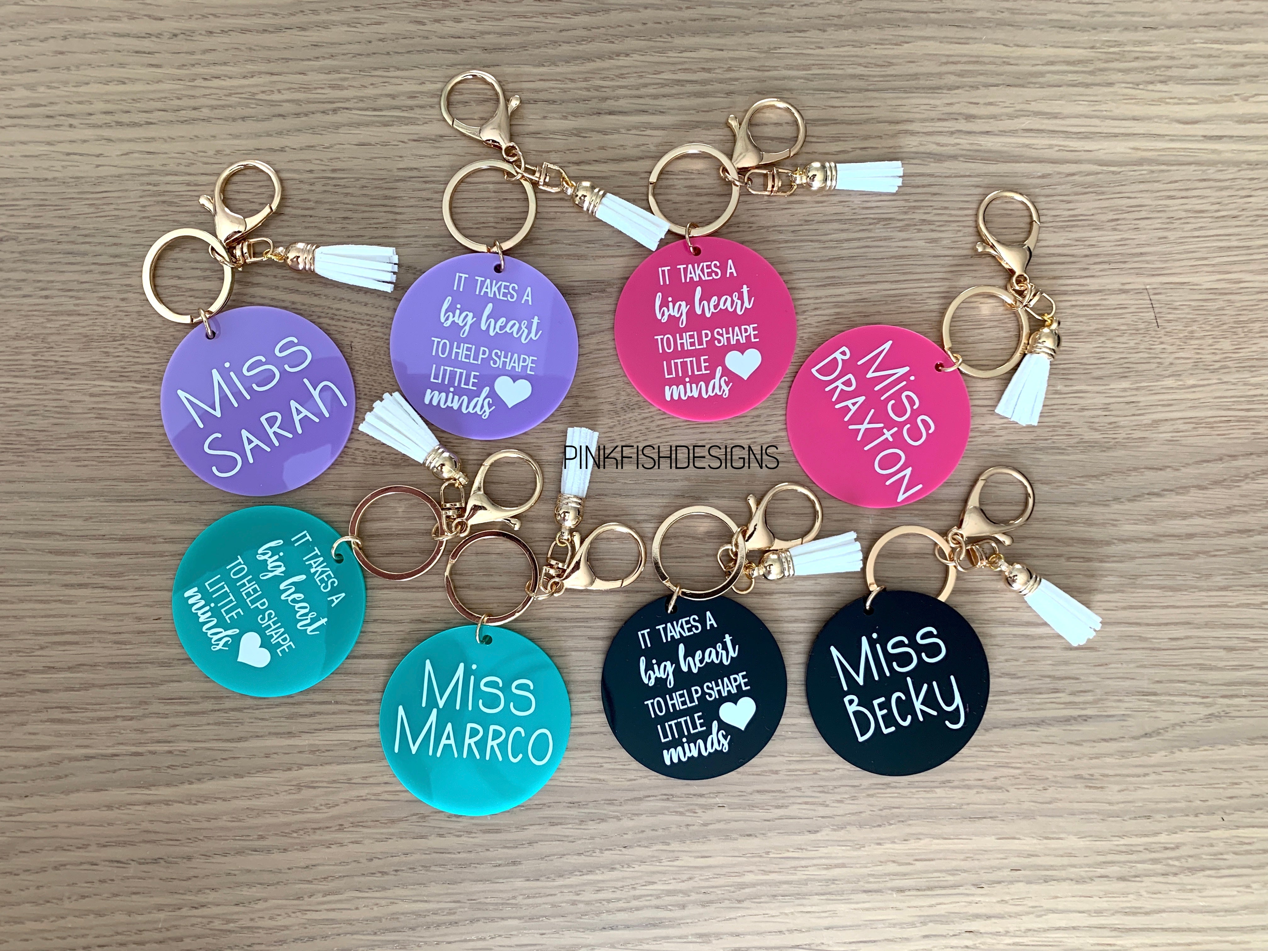 Big Heart Teacher Keyring
