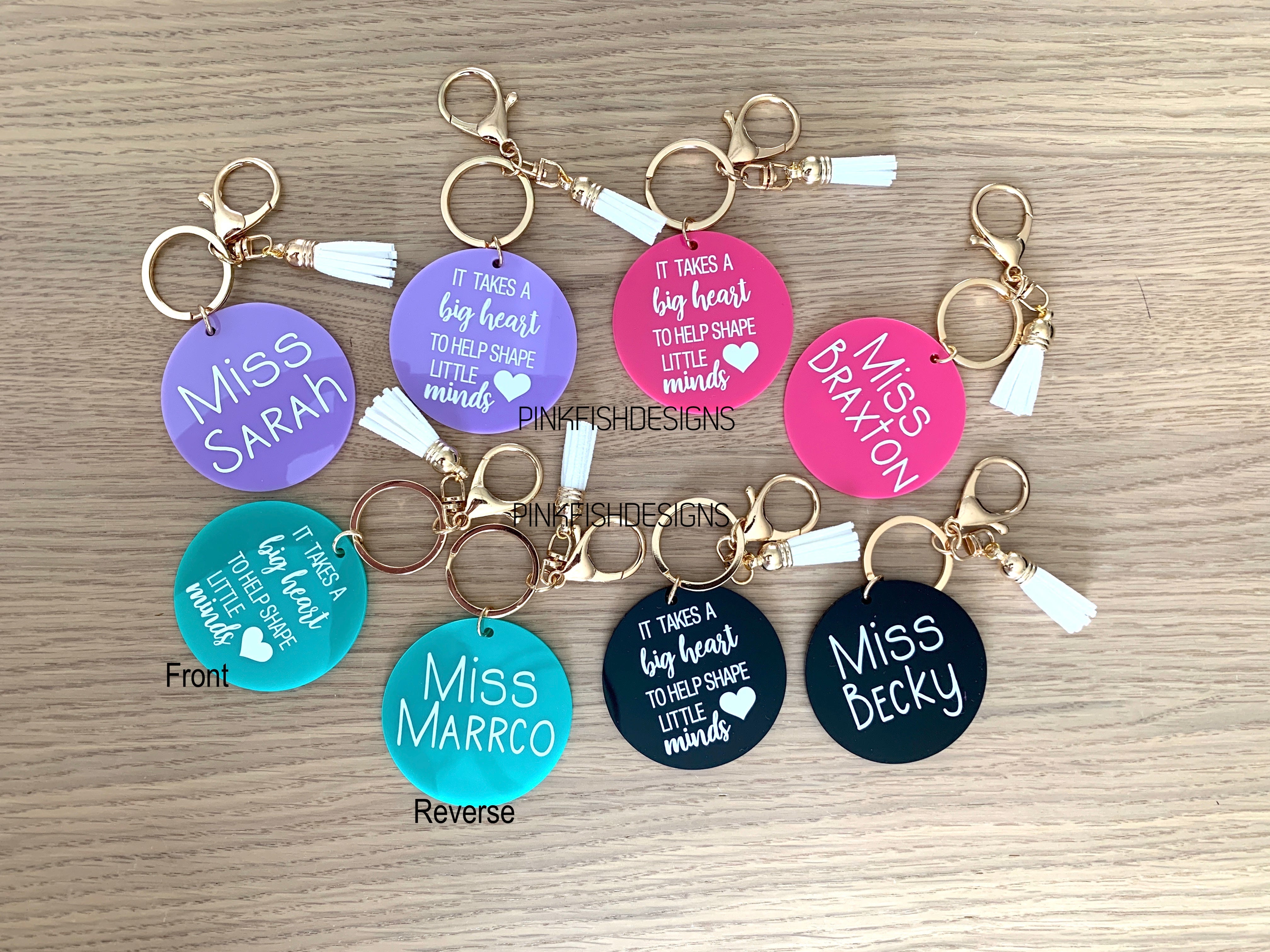 Big Heart Teacher Keyring