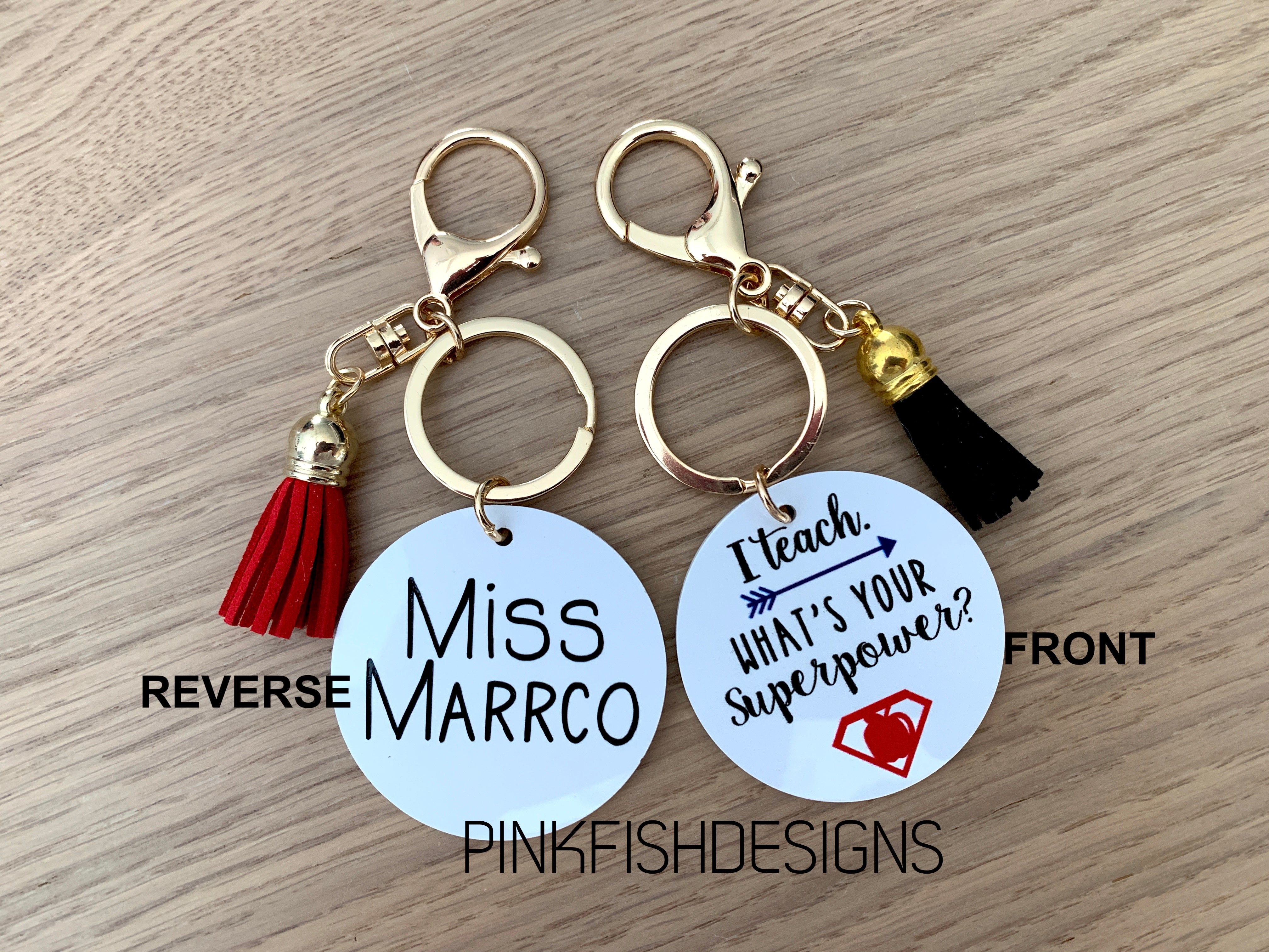 Personalised Teacher Superpower Keyring