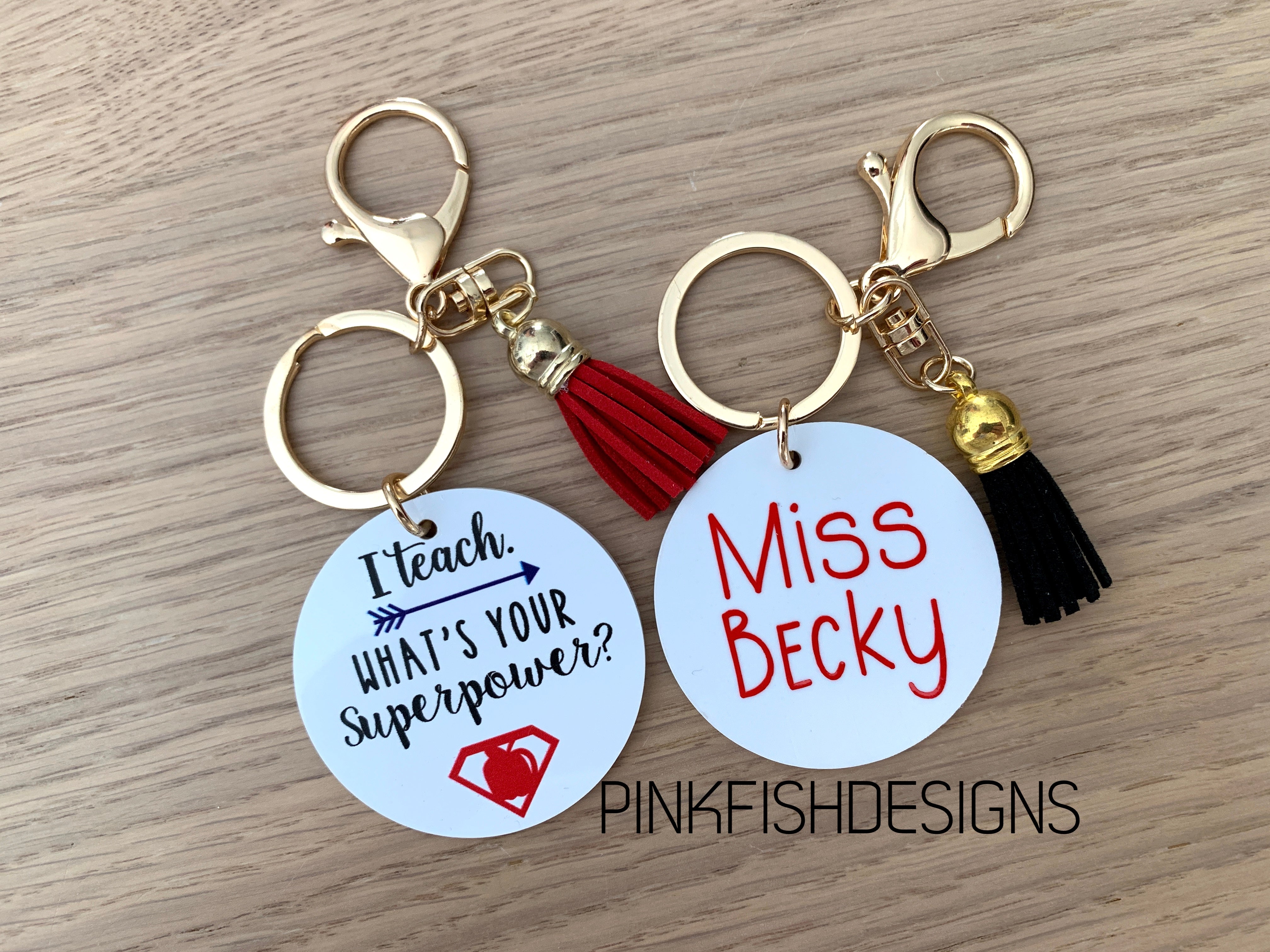 Personalised Teacher Superpower Keyring