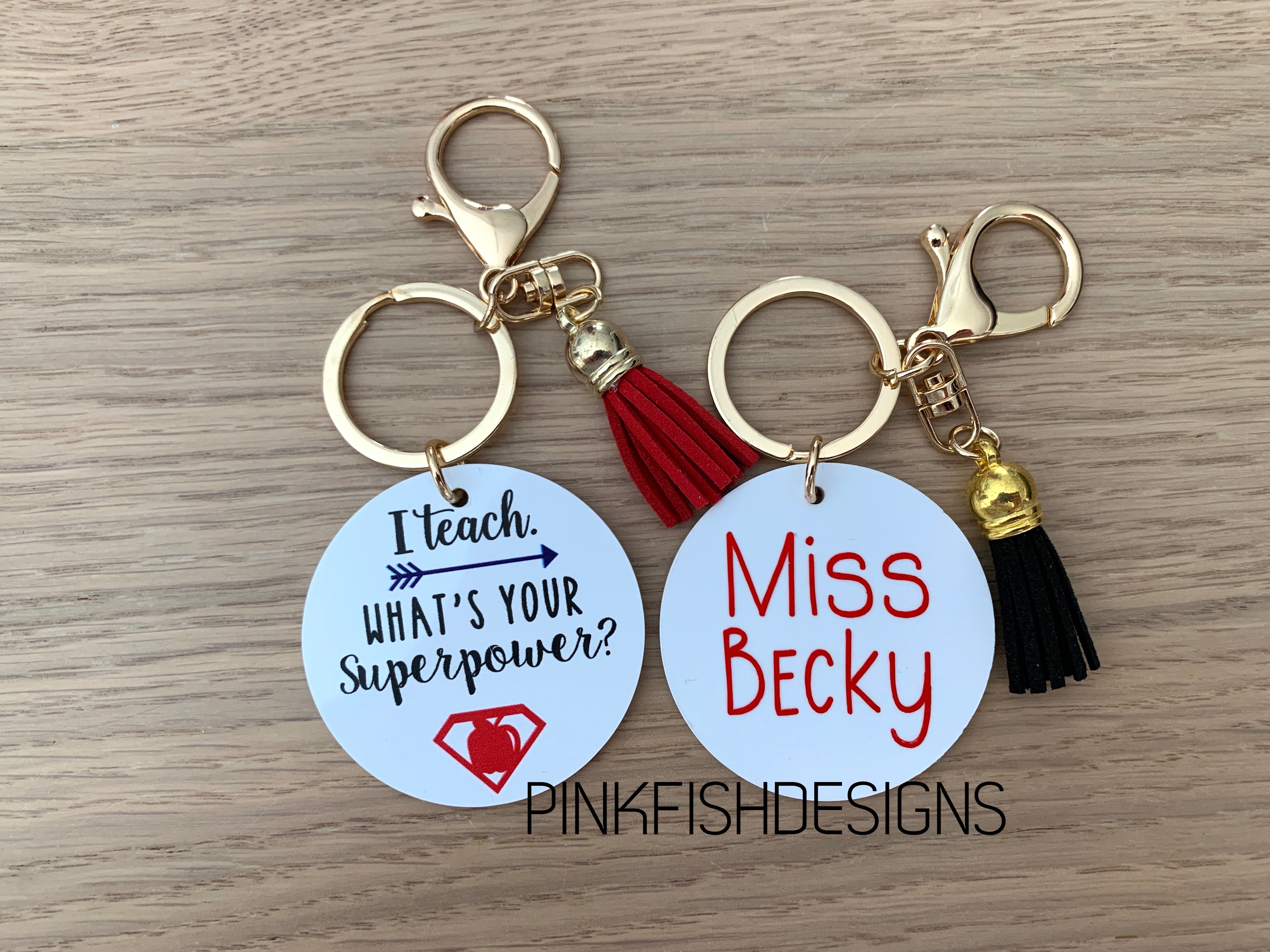 Personalised Teacher Superpower Keyring