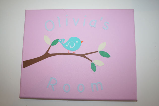 Bird on Branch Nameboard