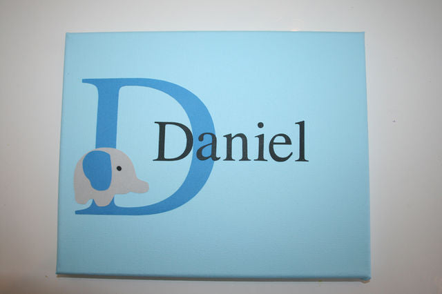 Elephant Canvas Nameboard