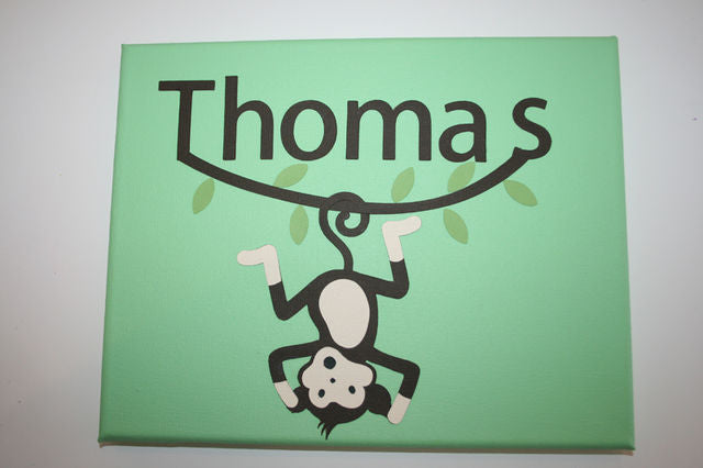Swinging Monkey Nameboard