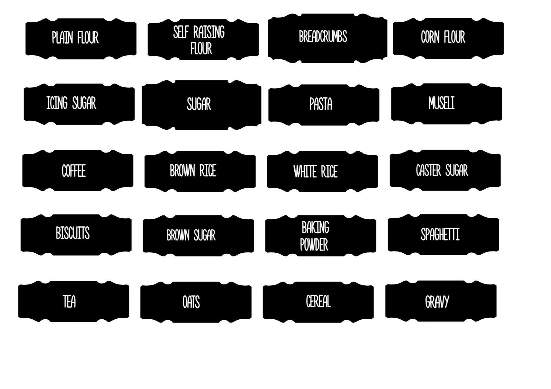 Additional Medium Banner Pantry Labels