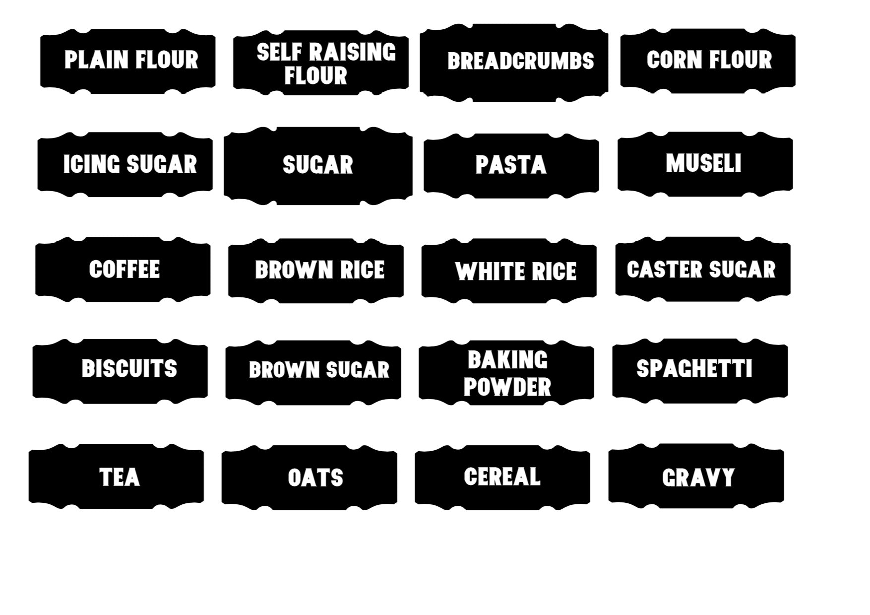 Additional Small Banner Pantry Labels