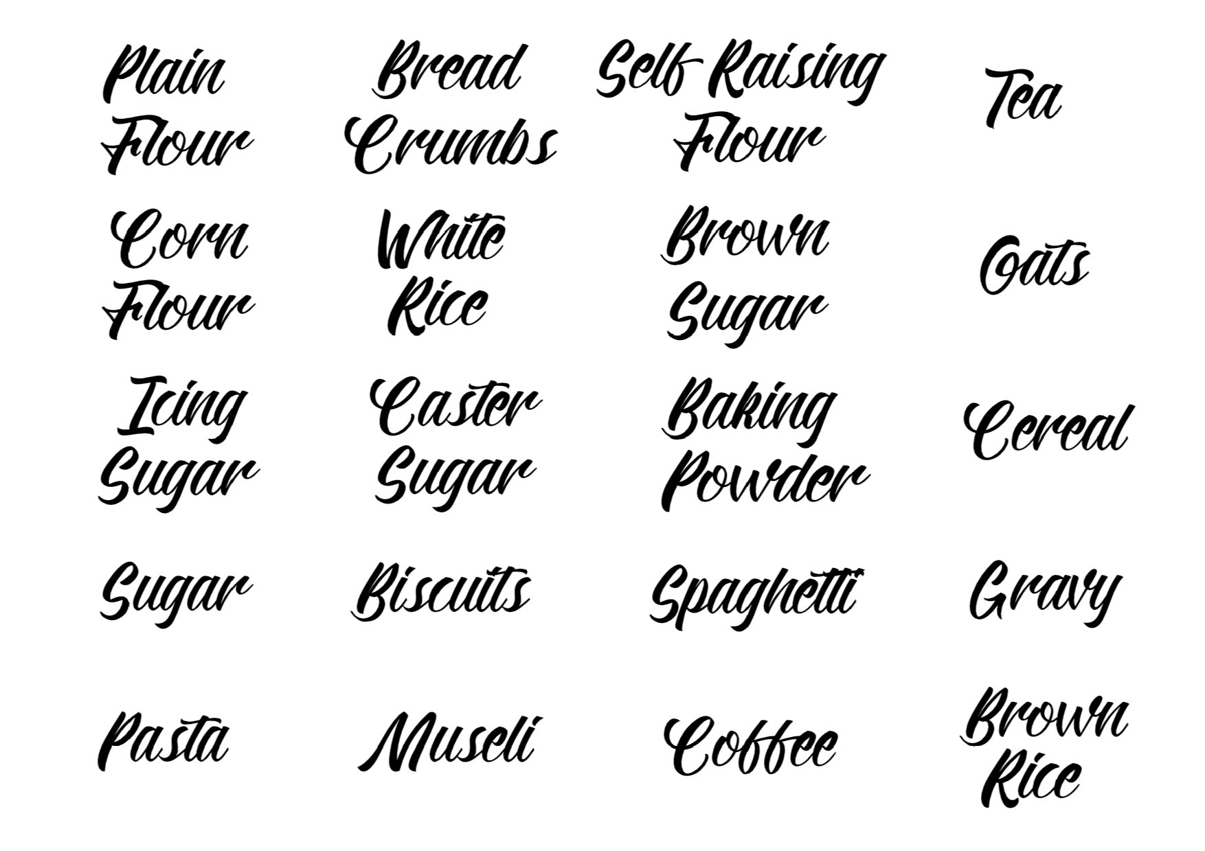 Additional Large Plain Pantry Labels