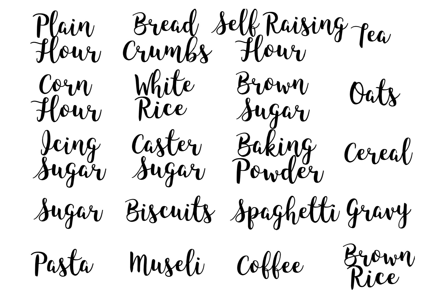 Large Plain Pantry Labels - 20 Pack