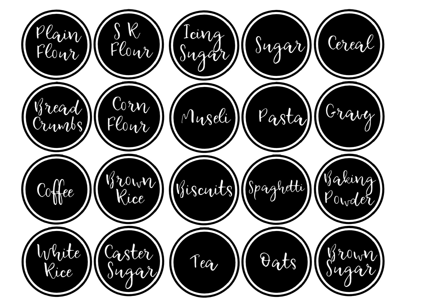 Additional Small Round Pantry Label