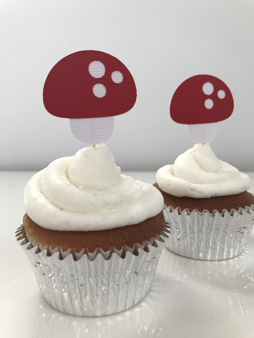 Mushroom Cupcake Toppers