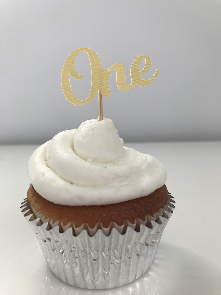 One Cupcake Toppers