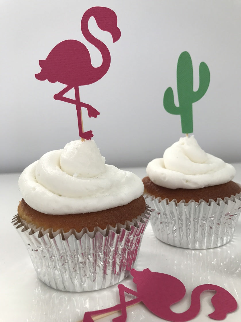 Flamingo Cupcake Toppers