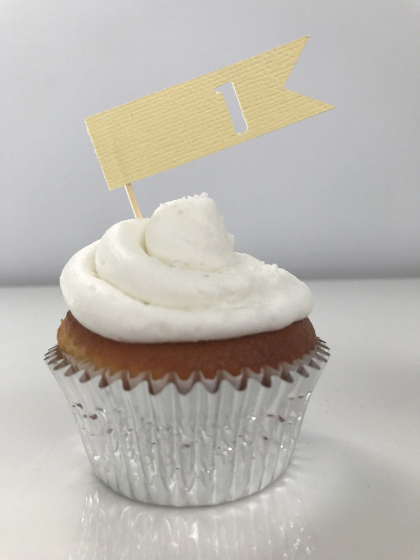 Banner Numbers Cupcake Toppers