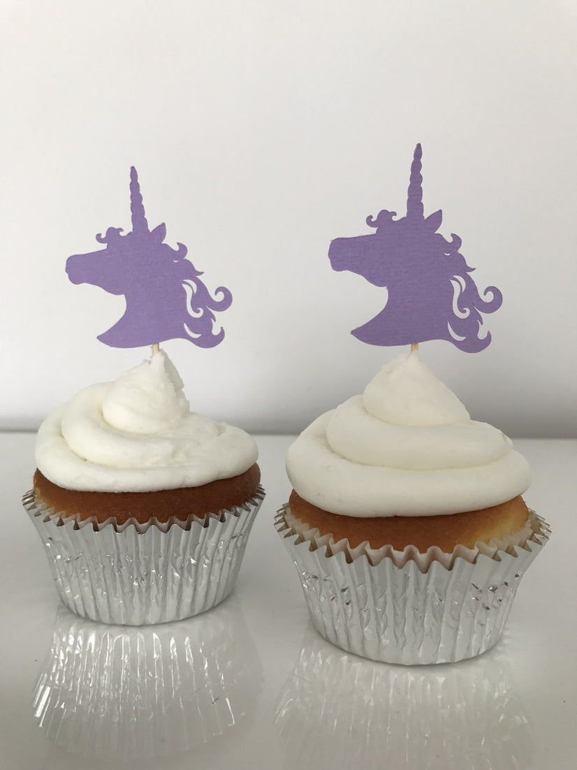Unicorn Head Cupcake Toppers