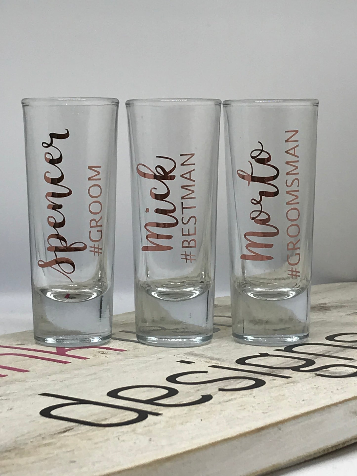 Personalised Bridal Party Shot Glasses