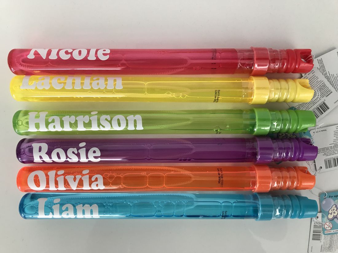 Personalised Bubble Wand Labels
