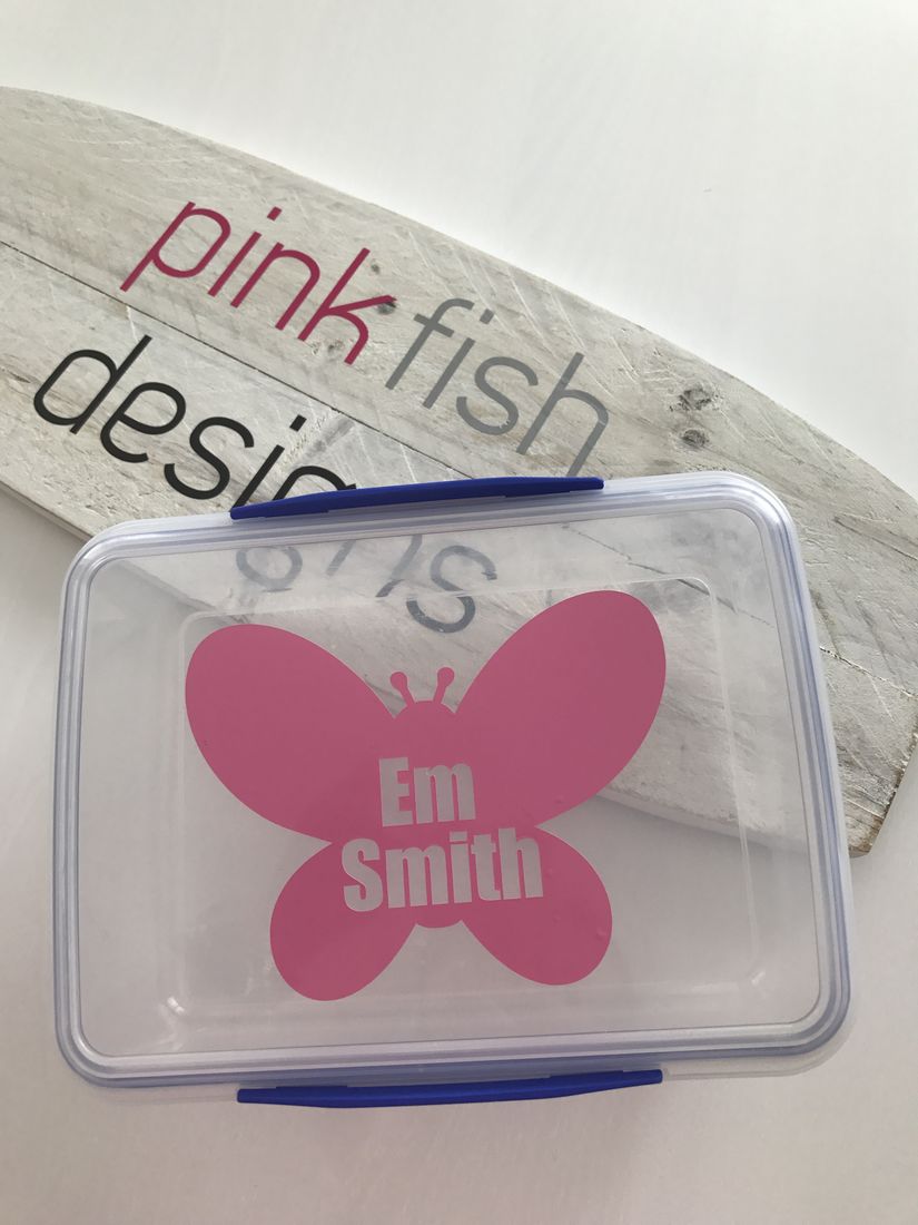 Personalised Butterfly Lunch Box Labels