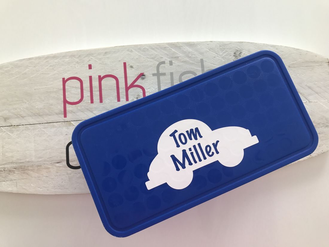 Personalised Cars Lunch Box Label