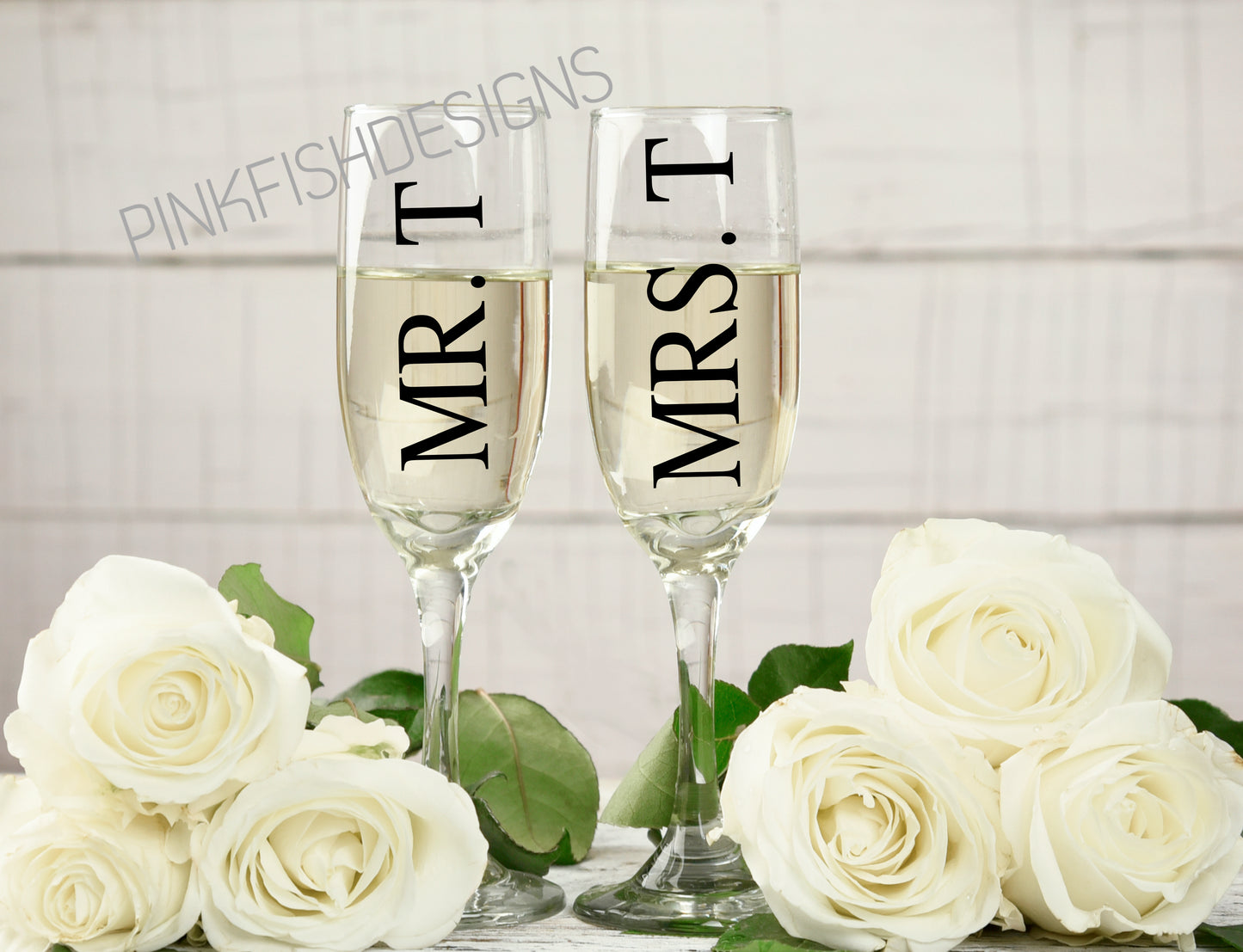 Newlyweds Champagne Glass Set