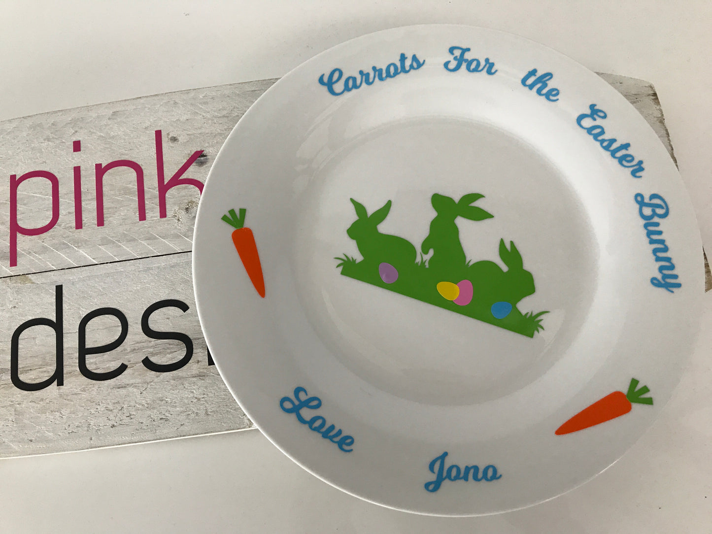Carrots Easter Bunny Plate