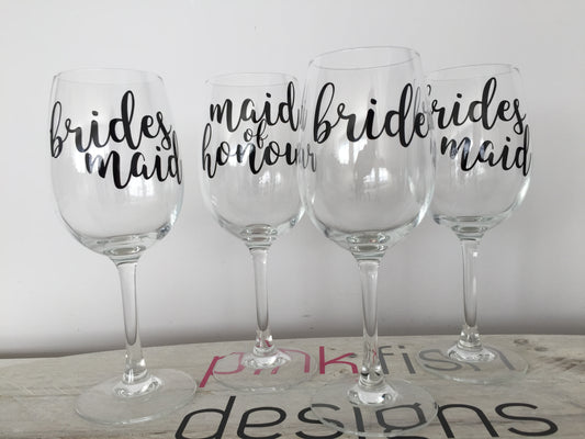 Bridal Party Wine Glasses