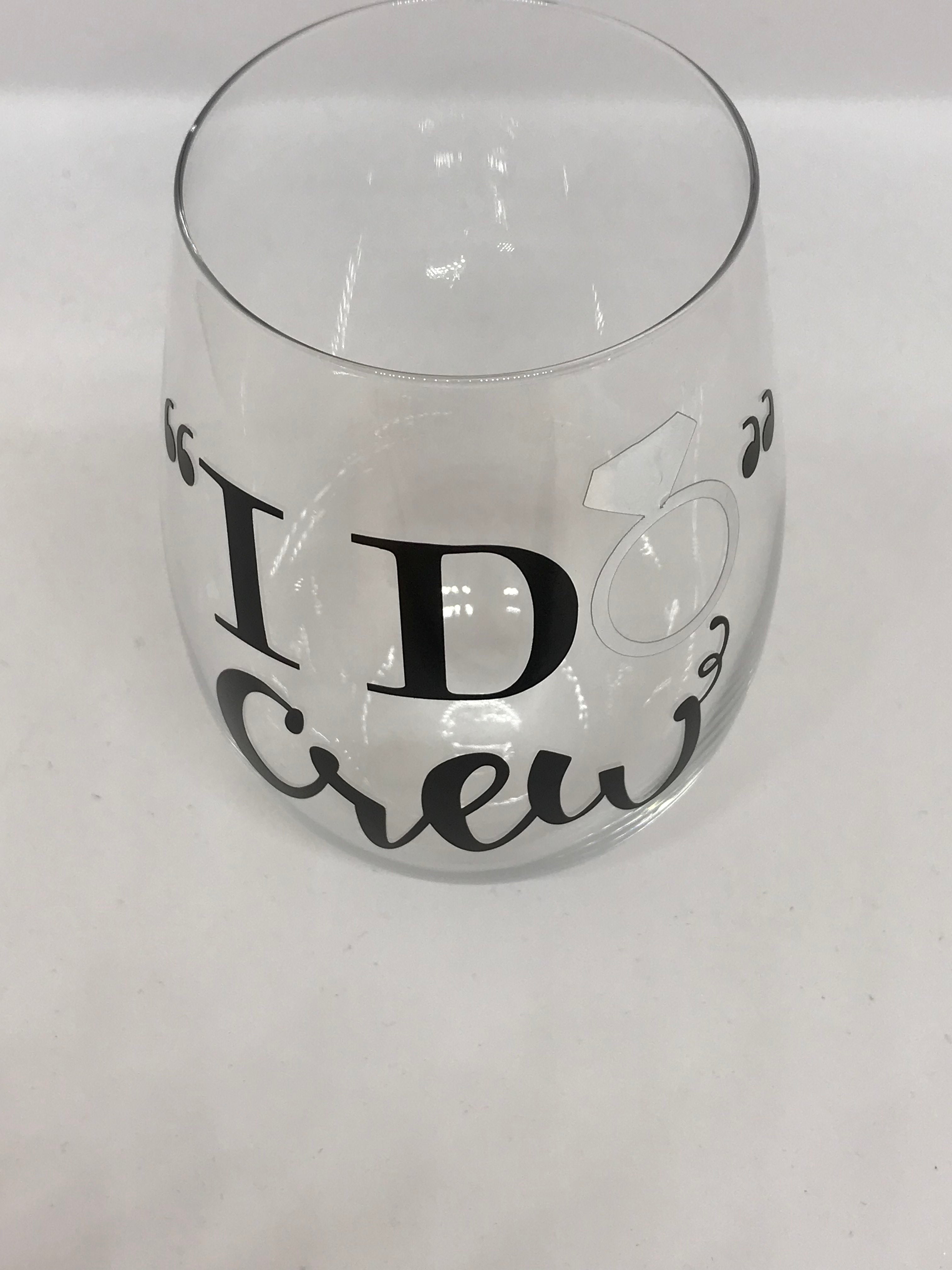 I Do Crew Hens Party Stemless Glasses