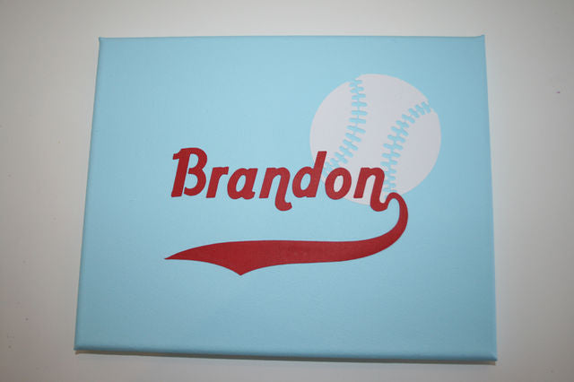 Baseball Font Canvas Nameboard