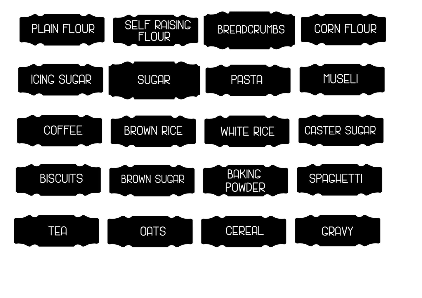 Additional Large Banner Pantry Labels
