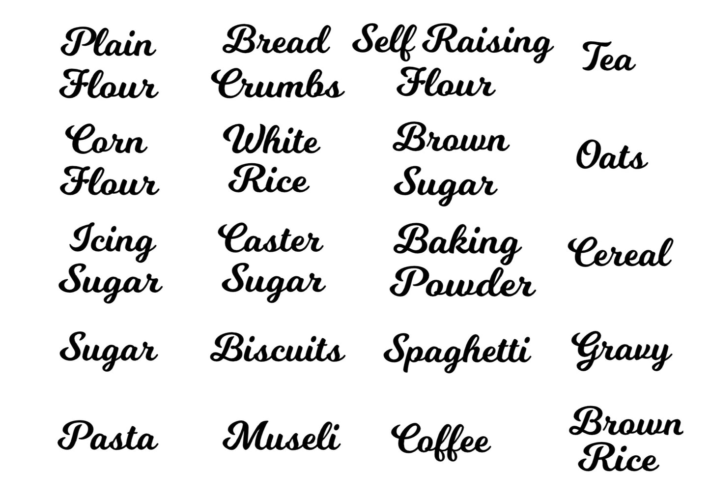 Small Plain Pantry Labels - 20 Pack