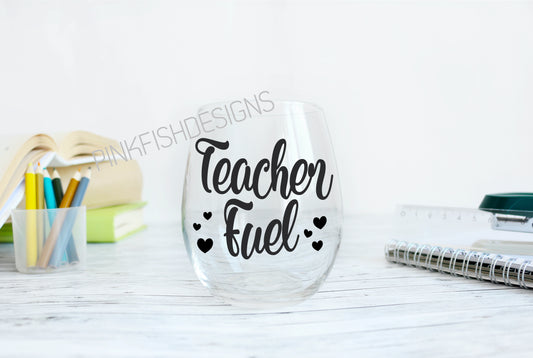 LABELS ONLY - Teachers Stemless Wine Glass