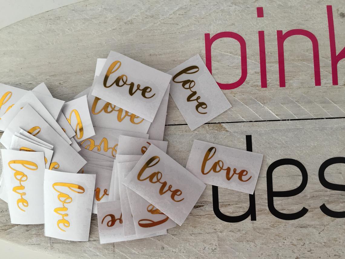 Mini Love Labels / Love Sealers / Wedding Labels / Wedding Stickers