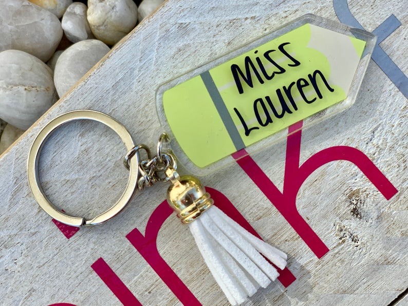 Personalised Teacher Keyrings