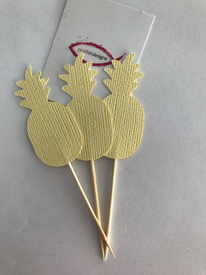 Pineapple Cupcake Toppers