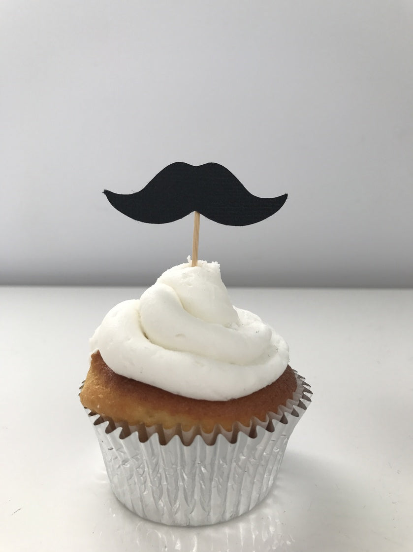 Moustache Cupcake Toppers