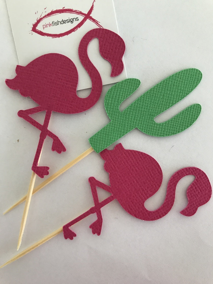 Flamingo Cupcake Toppers