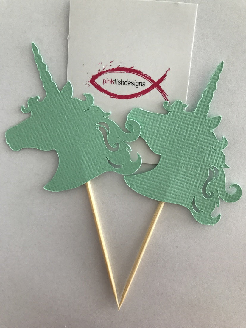 Unicorn Head Cupcake Toppers