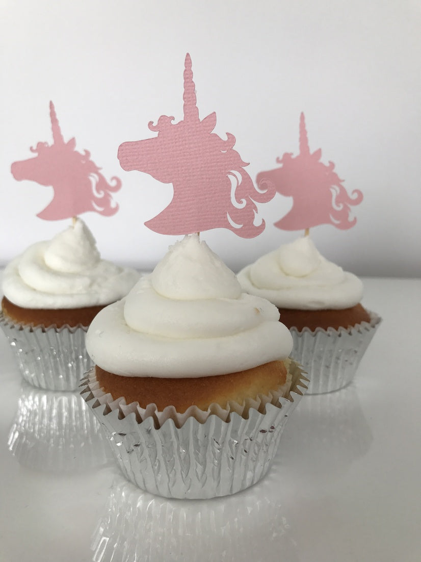 Unicorn Head Cupcake Toppers