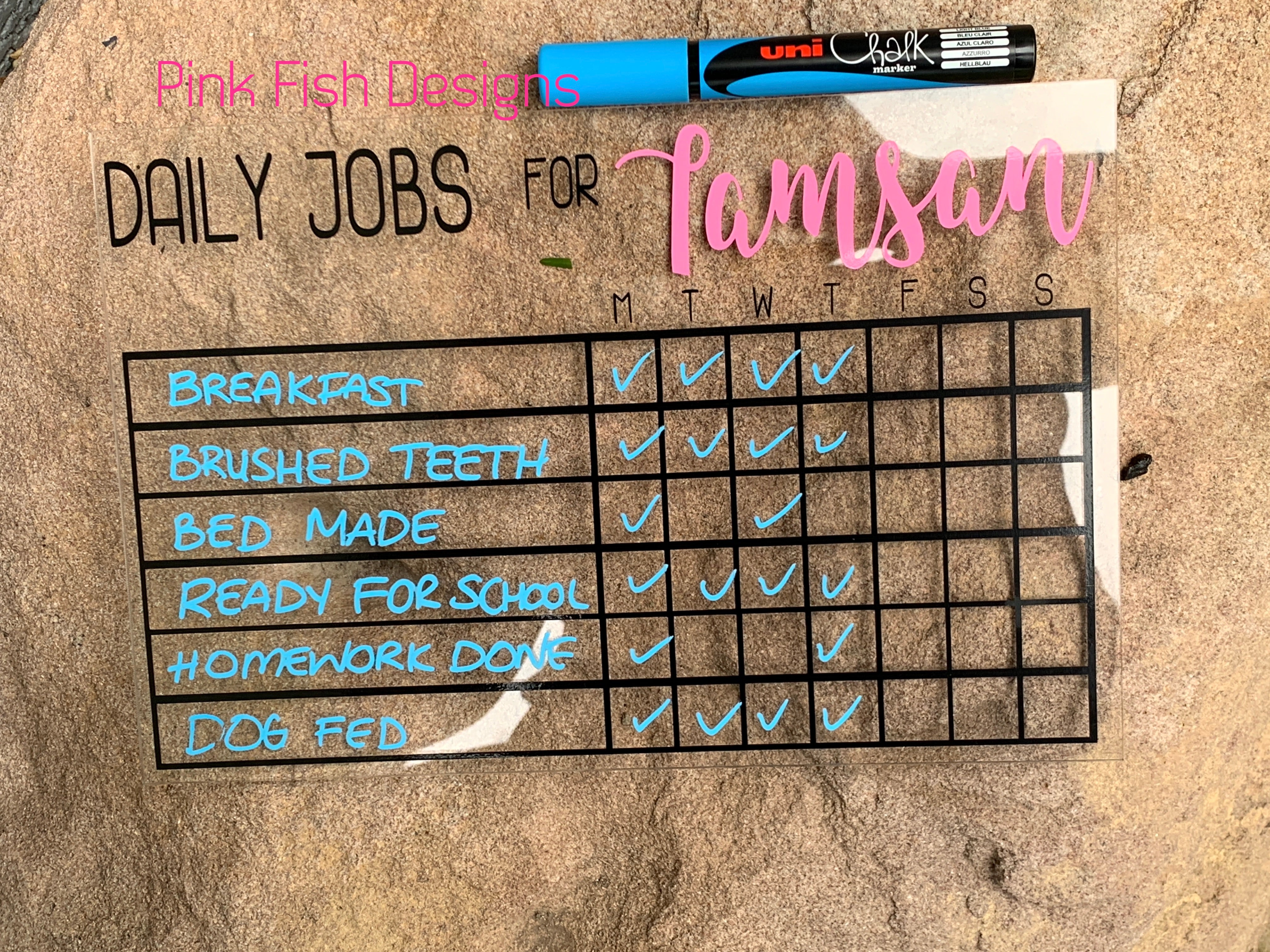 Personalised Chores Chart